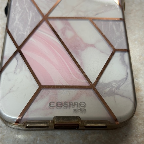 I-blazon Cosmo Blue and Pink iPhone 13 Cases with Floral and Geometric Designs - Picture 3 of 7